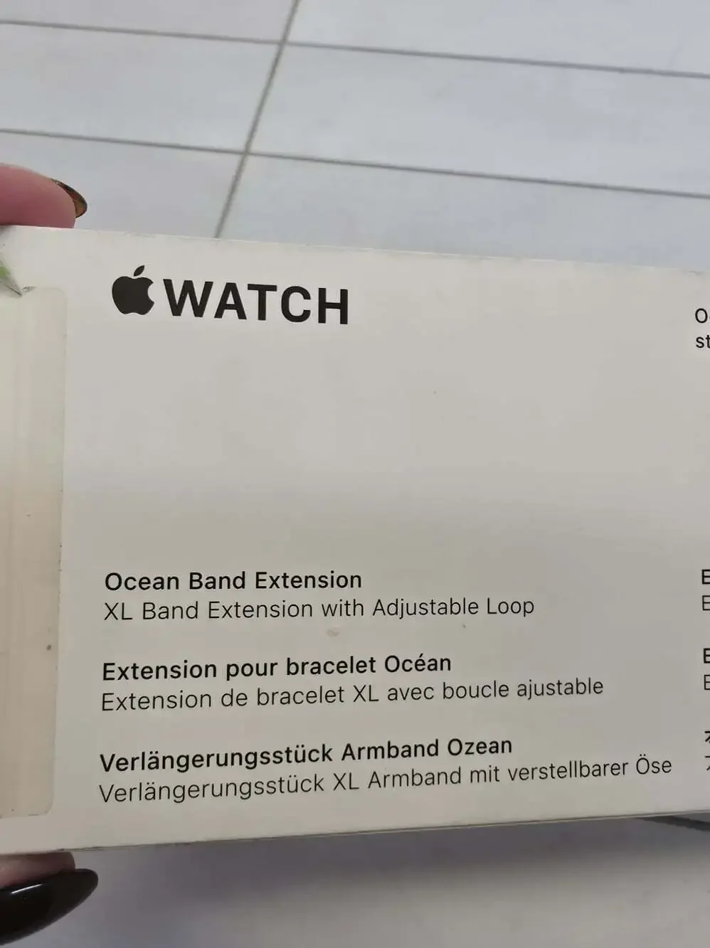 NEW - Original Apple Ocean Band Extension - 49mm XL - WHITE - MQEA3AM/A